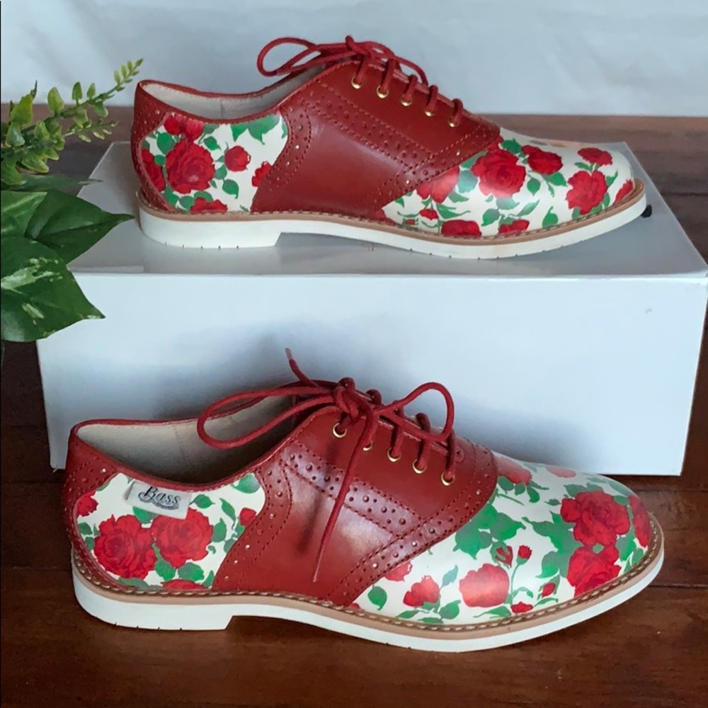 Bass Floral Saddle shoes